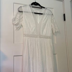 White Lace Maxi Dress